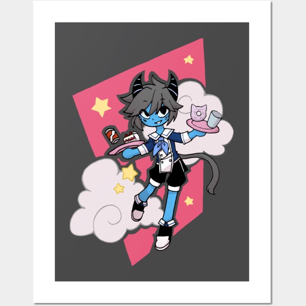 Anime Cat Boy Wall Art by TonTomDesignz